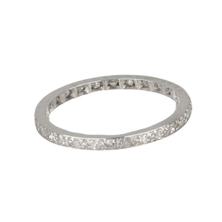 Art Deco Platinum Single-Cut Diamond Eternity Band