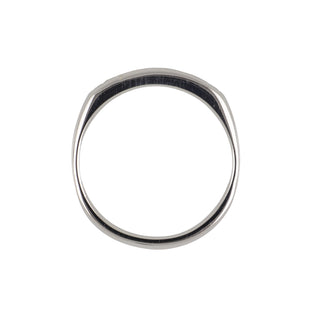 Art Deco Platinum Round and Baguette Cut Diamond Half Band