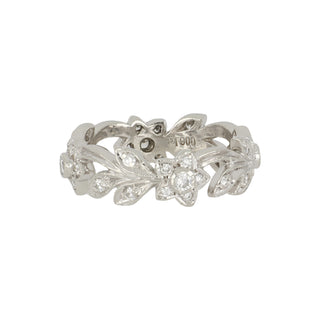 Estate Jack Kelege Platinum Diamond Floral Band