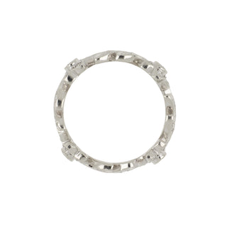 Estate Jack Kelege Platinum Diamond Floral Band