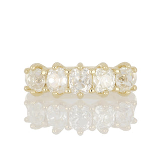 18K Gold Old Mine-Cut Diamond Band