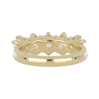 18K Gold Old Mine-Cut Diamond Band