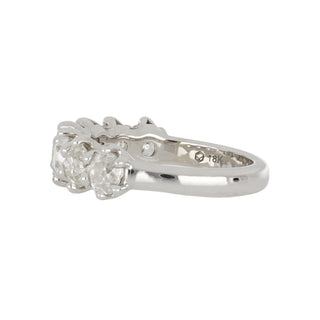18K White Gold Old Mine-Cut Diamond Band
