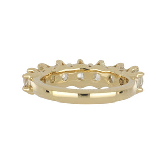 18K Gold Old Mine-Cut Diamond Band