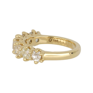 18K Gold Old Mine-Cut Diamond Band
