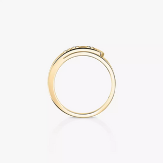 Messika Move Noa Ciselé 18K Gold Band with Diamonds