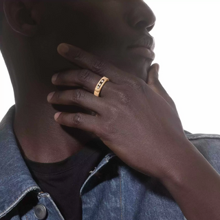 Messika Move Noa Ciselé 18K Gold Band with Diamonds