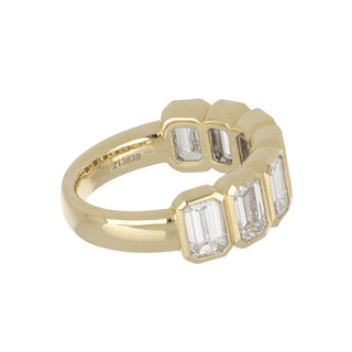 Tenenbaum 18K Emerald-Cut Diamond Half Band