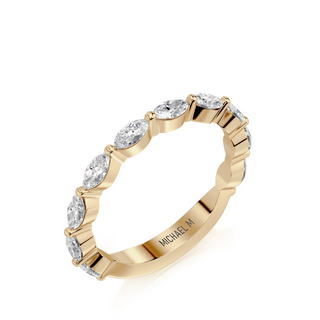 Michael M 18K Marquise Wedding Band