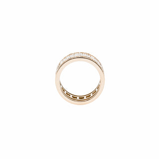 Estate 14K Rose Gold Channel-Set Baguette-Cut Diamond Eternity Band