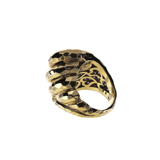 Estate Henry Dunay 18K Gold Diamond Swirl Ring