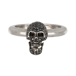 Deakin & Francis Sterling Silver and 18K White Gold Skull Ring