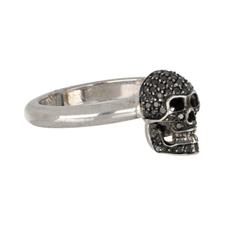 Deakin & Francis Sterling Silver and 18K White Gold Skull Ring