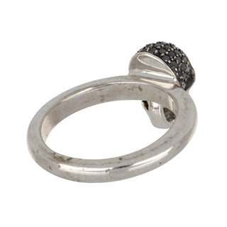 Deakin & Francis Sterling Silver and 18K White Gold Skull Ring