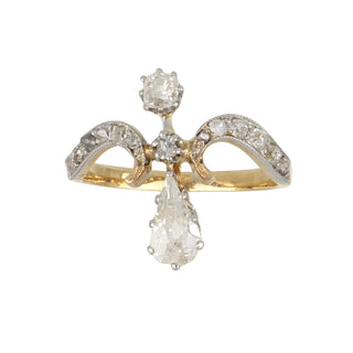 Belle Epoque Pear Shape Diamond Tiara Ring
