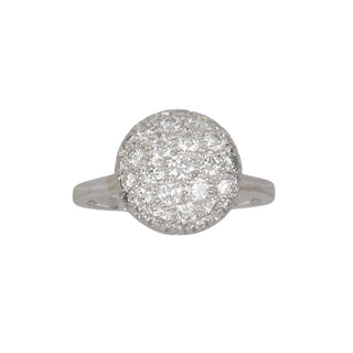 Estate Pave Diamond Button Ring
