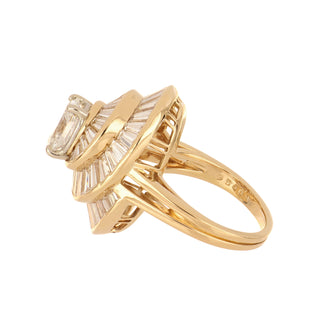 Mid-Century Oscar Heyman Two-Tone Diamond Ballerina RIng