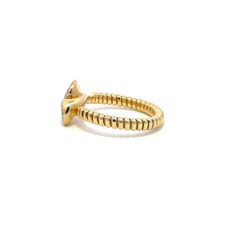 Antonio Papini 18K Gold Diamond Bypass Ring