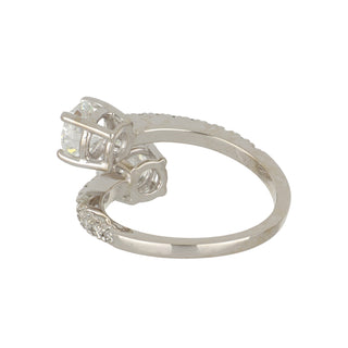 Estate 14K Diamond Crossover Ring