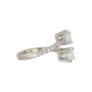 Estate 14K Diamond Crossover Ring
