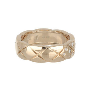 Estate Chanel COCO Crush Quilted Band with Diamonds