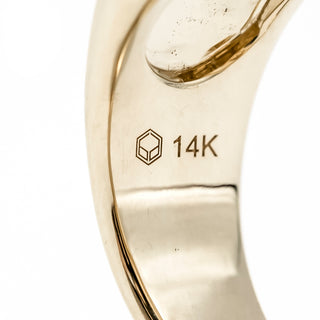 18K Gold Light Brown Diamond Tapered Ring