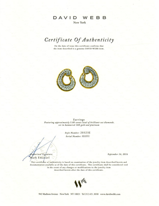 Estate David Webb Two-Tone Diamond Paisley Clip Earrings