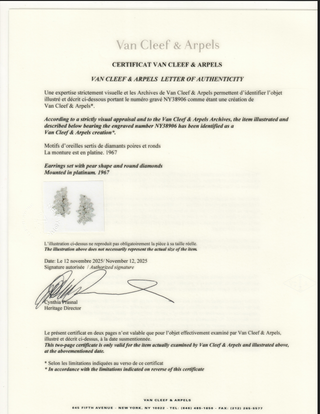 Vintage Van Cleef & Arpels Diamond Cluster Earrings