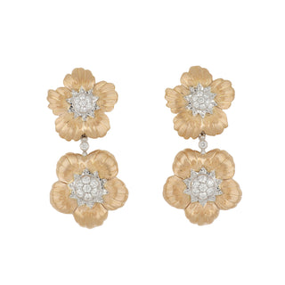 Buccellati 18K Rose Gold Daphne Diamond Earrings