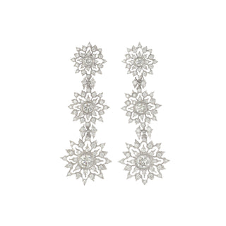 Buccellati 18K White Gold Costellazioni Diamond Earrings