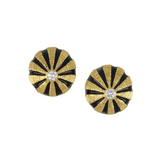 Estate Tiffany & Co. Jean Schlumberger Taj Mahal Diamond & Enamel Earrings