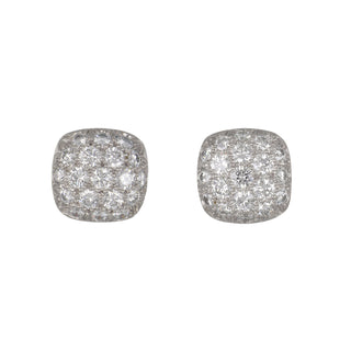 Tenenbaum Platinum Diamond Cushion-Shape Stud Earrings