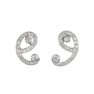 Tenenbaum Old European-Cut Diamond Stud Earrings