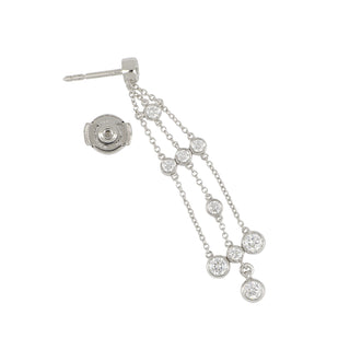 Estate Tiffany & Co. Platinum Diamond Chain Drop Earrings