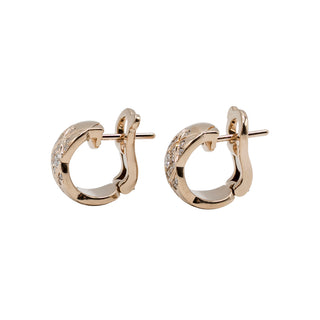 Estate Chanel 18K Rose Gold COCO Crush Diamond Earrings