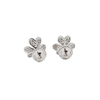 Estate Van Cleef & Arpels 18K White Gold Mini Frivole Diamond Earrings