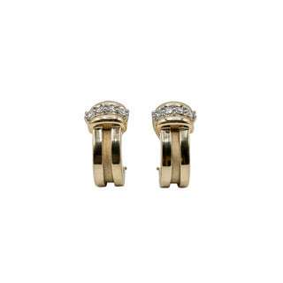Vintage Tiffany & Co. 18K Gold Atlas Diamond Earrings