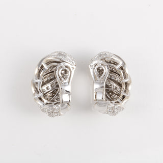 Vintage Mauboussin 18K White Gold Diamond Earrings