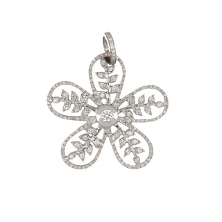 Lauren K 18K White Gold Diamond Medallion Pendant