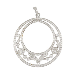 Lauren K. 18K White Gold Floral Diamond Pendant