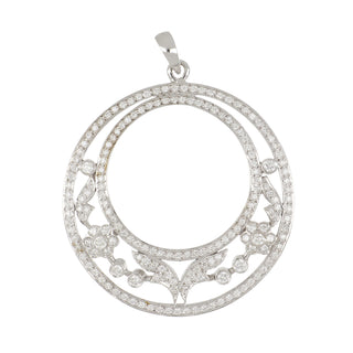 Lauren K. 18K White Gold Floral Diamond Pendant