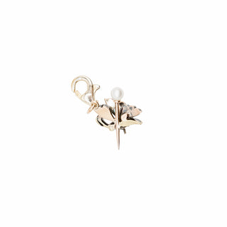 Late Victorian 14K Gold Diamond Butterfly Charm