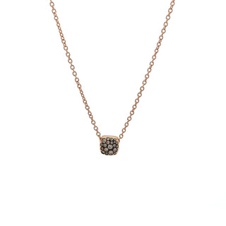 Antonio Papini 18K Rose Gold Brown Diamond Pendant Necklace