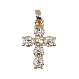 Estate 14K Gold Diamond Cross Charm