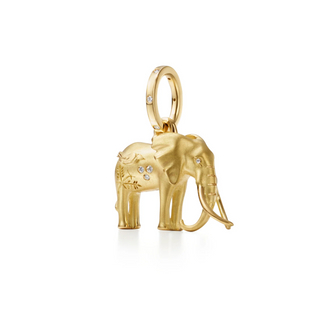 Temple St. Clair Small Tembo Elephant Pendant with Diamonds