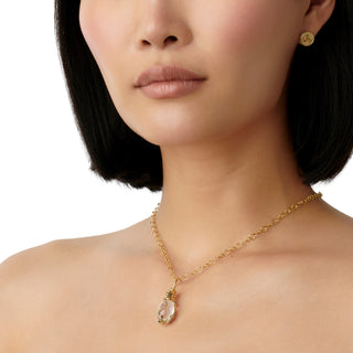 Temple St. Clair 18K Gold Small Serpent Amulet in Rock Crystal, Sapphire & Diamond