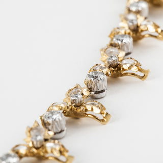 Vintage Buccellati 18K Two-Tone Gold Pearl & Diamond Fringe Necklace