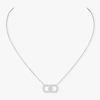 Messika 18K White Gold So Move Pavé Diamond Pendant Necklace