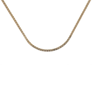 Estate 14K Gold Diamond Tennis Necklace