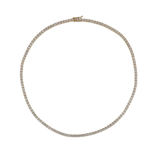 Estate 14K Gold Diamond Tennis Necklace